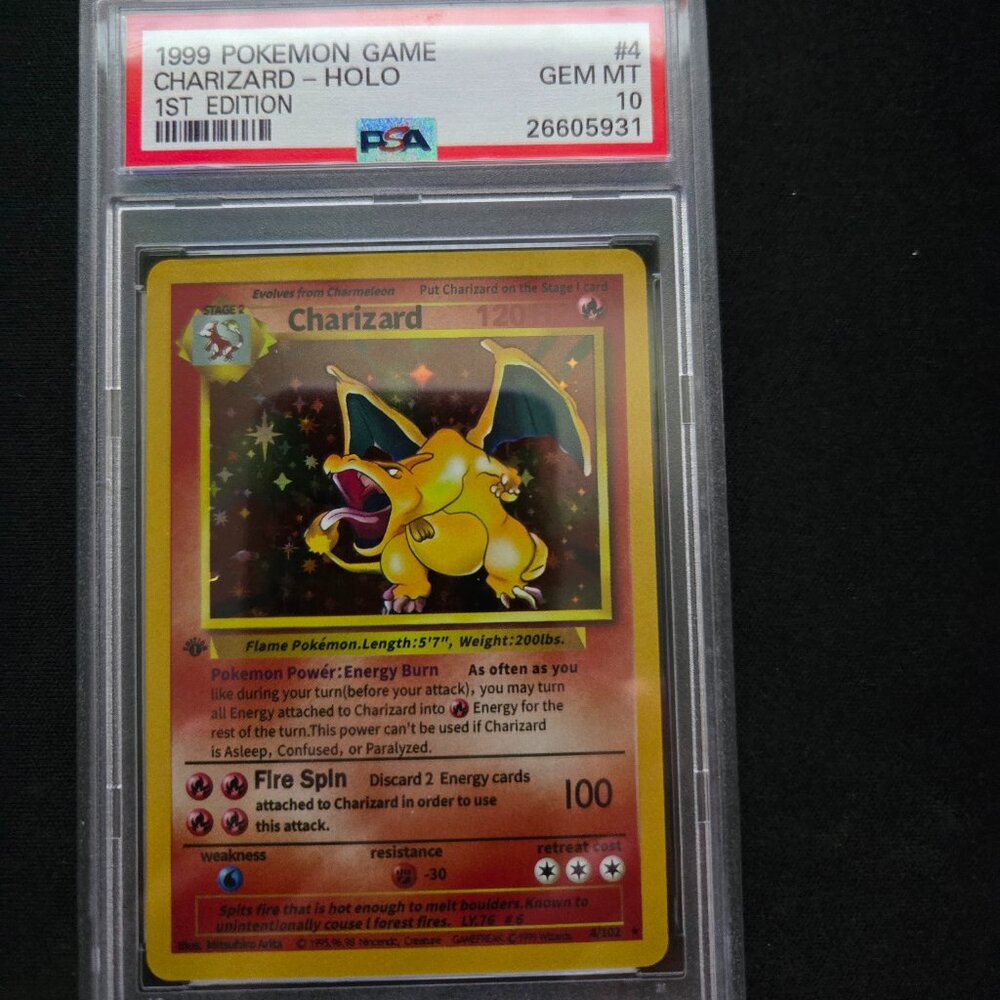 Pokémon PSA Charizard (Replica) Holographic Card